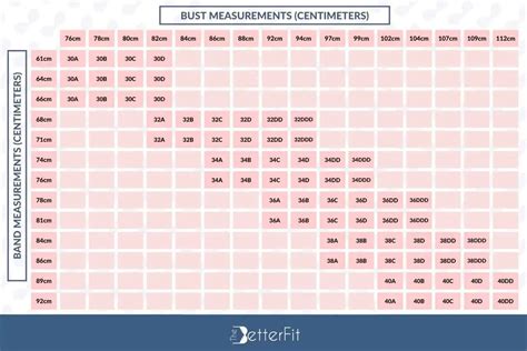 40 boobs|US Bra Size Chart In Inches and Centimeters